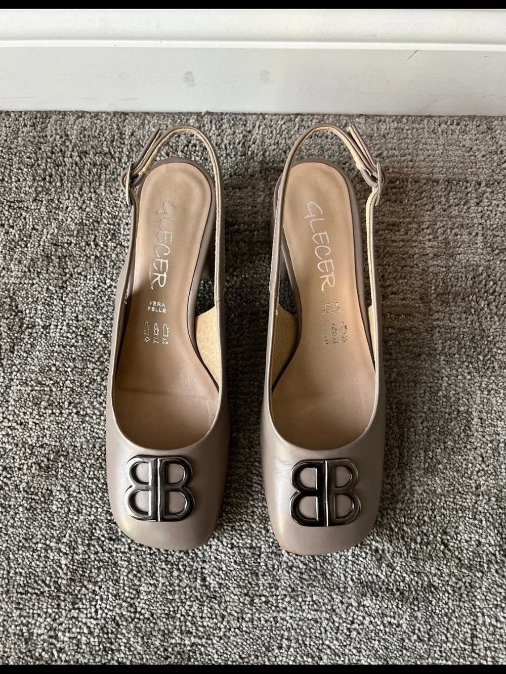 Glecer -  Slingback Pumps with Double-B Medallion